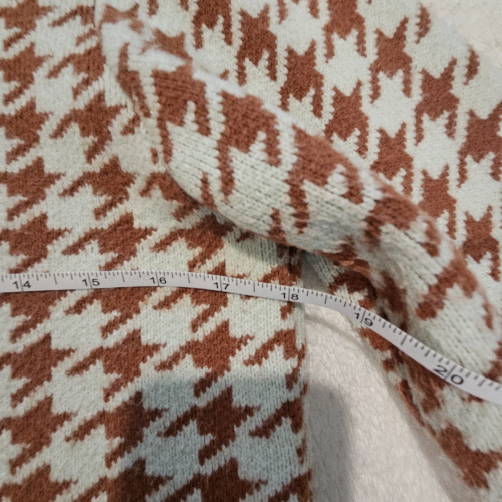 Cropped Cardigan Sweater Mint Blue Brown Size M Preppy Girlhoodcore Feminine - Picture 5 of 7